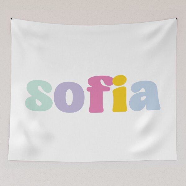 Item preview, Sofia - Custom name on colorful block font designed and sold by To the Lua.