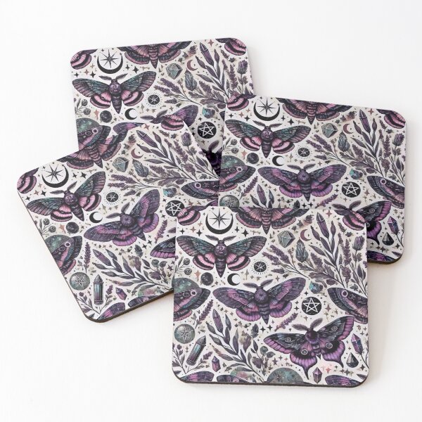 Item preview, Mystical Moths and Celestial Magic Pattern designed and sold by CritterManiaUK.