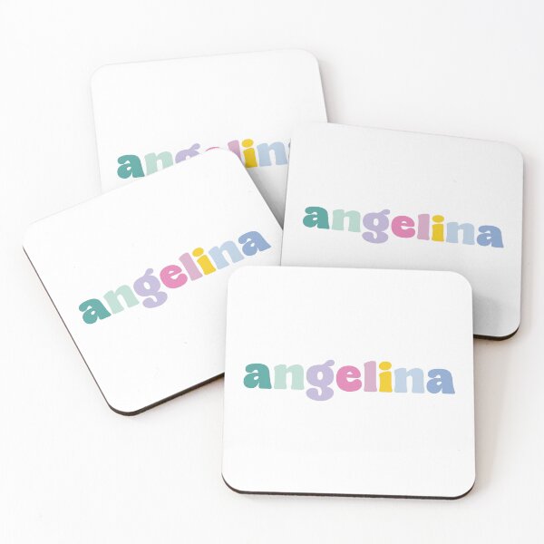 Item preview, Angelina - Custom name on colorful block font designed and sold by To the Lua.