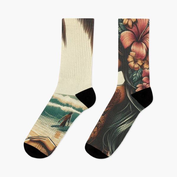 Item preview, GODDESS OF THE TROPICS - Tattooed Surf Goddess designed and sold by GoddessTropics.