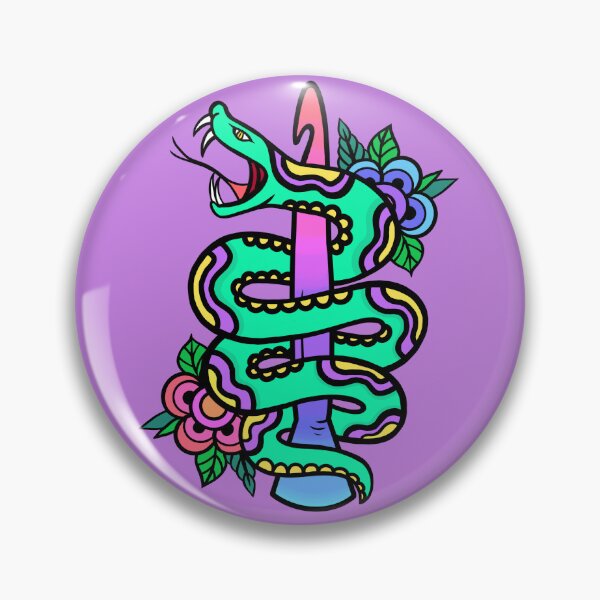 Item preview, Crochet Serpent Tattoo designed and sold by PinkSheepMerch.
