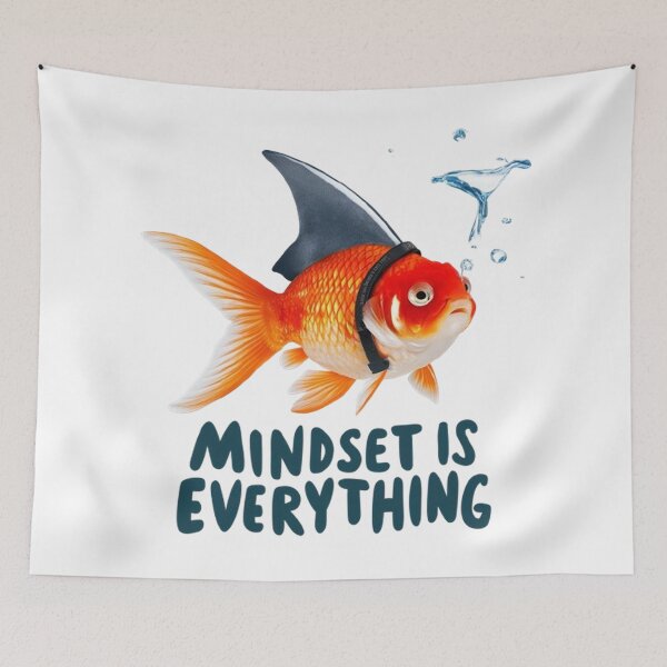 Item preview, Mindset is Everything Goldfish and Shark designed and sold by Vicky021.