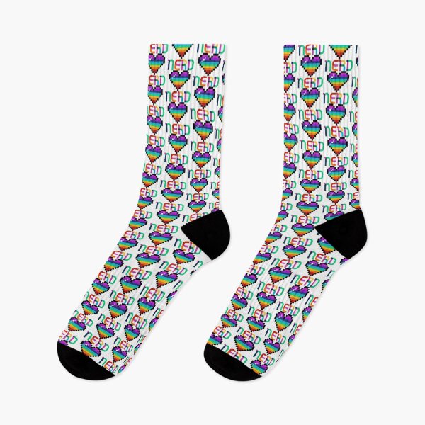 Item preview, Pixelated Rainbow Heart - Nerd | Sara Rose Art ©2024 designed and sold by SaraRoseArt.