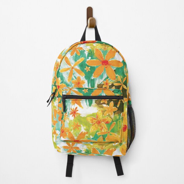 Item preview, Marsha 1970's Floral in Vibrant Multicolor Oranges & Greens designed and sold by Lifestyle by Croff.