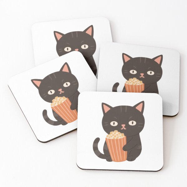 Item preview, Cute chubby funny kitty popcorn lover. designed and sold by SaraSumi.