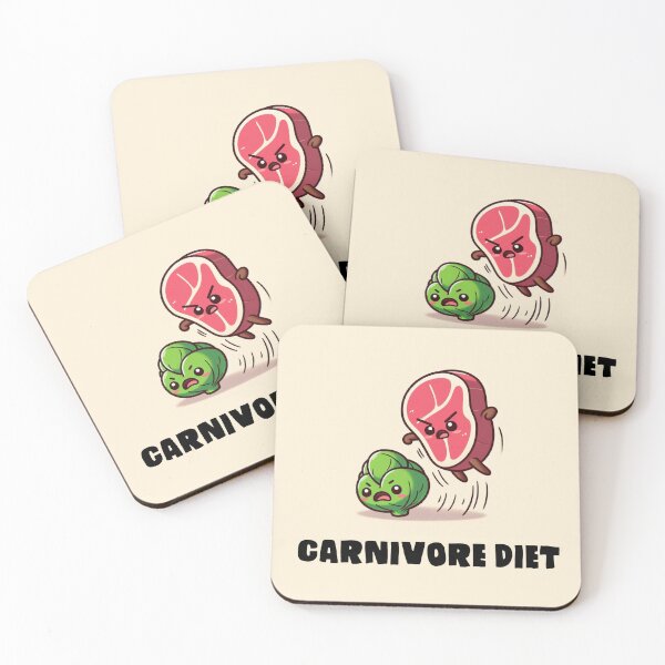 Item preview, Carnivore Eats Vegetable Cute Sticker for Fitness designed and sold by MoonlightMan.