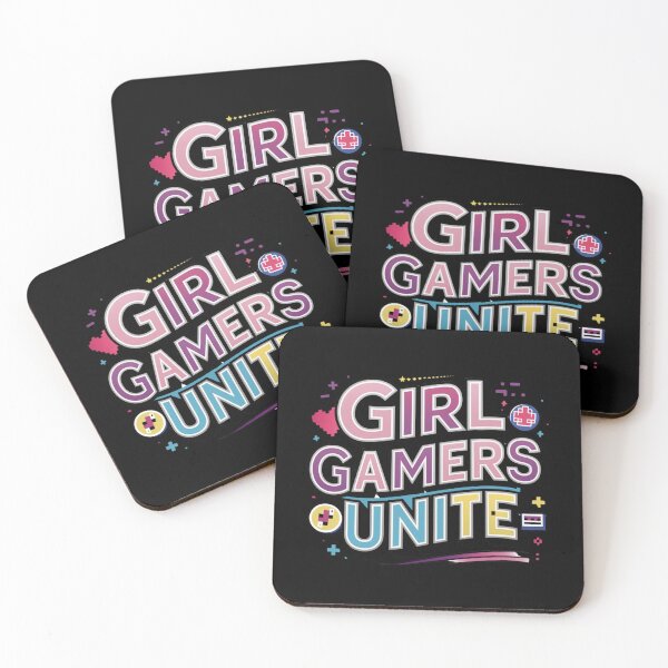 Item preview, GIRL GAMERS UNITE cool cute funny lady gamer design designed and sold by Jt41.