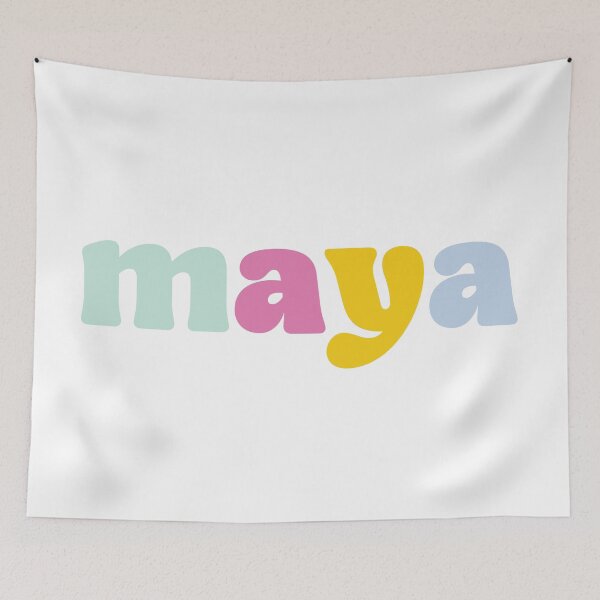 Item preview, Maya - Custom name on colorful block font designed and sold by To the Lua.