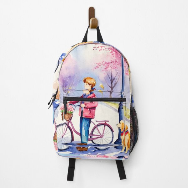 Item preview, A Boy With His Dog Waiting For A Girl - Retro, Vintage Style designed and sold by MyDearLion.