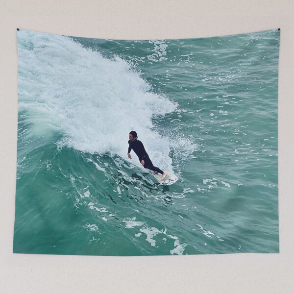 Item preview, California Surfer in the waves Walking on Water designed and sold by WanderingLife.