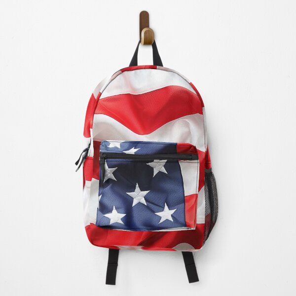 Item preview, Patriotic American Flag Waving in the Wind designed and sold by WIKKI-White.