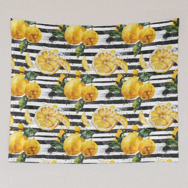 Item preview, Watercolor lemons and strips designed and sold by Vikycialp.