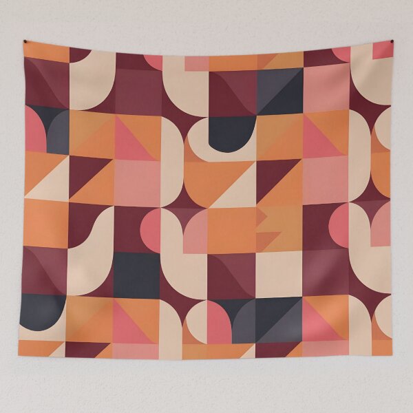 Item preview, Geometric Retro Pattern Design with Warm Tones designed and sold by Noertz.
