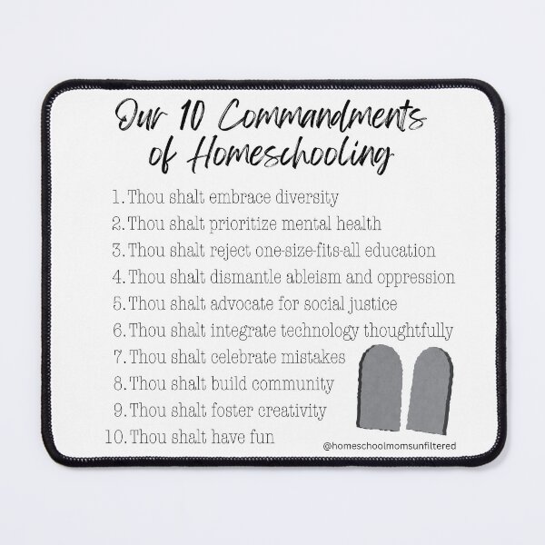 Item preview, 10 Commandments of Homeschooling designed and sold by HSMomsUnfltrd.