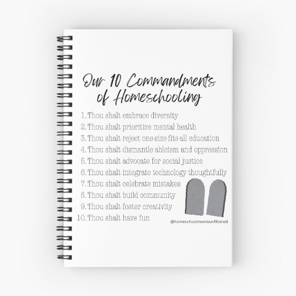 Item preview, 10 Commandments of Homeschooling designed and sold by HSMomsUnfltrd.