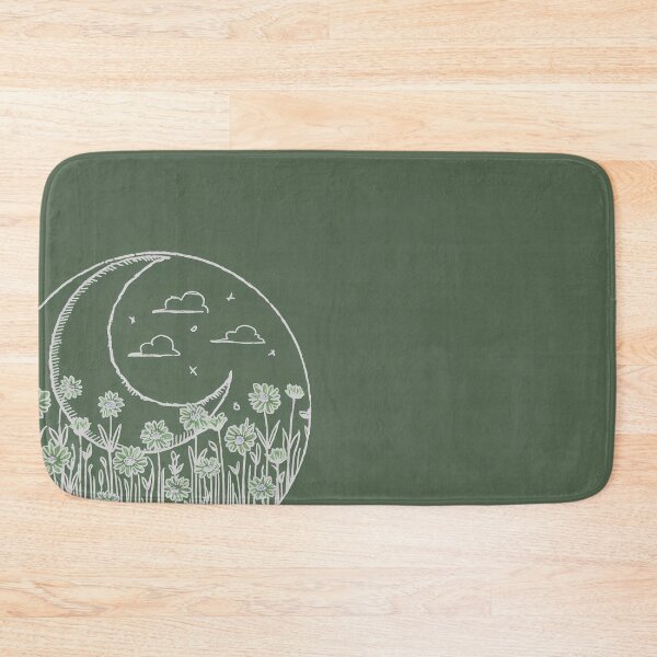 Item preview, Fifth of the Seven Nights. Moonlit Night, Meadow, Blooming Flowers against the Moon. Magical Print. designed and sold by Zenithara.