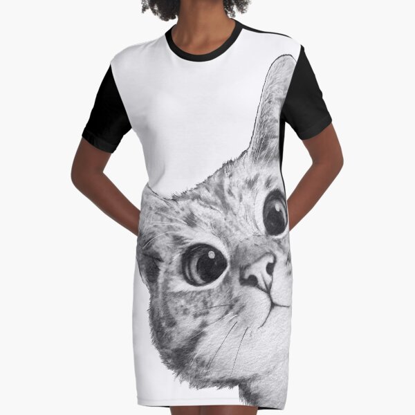 sneaky cat Graphic T-Shirt Dress