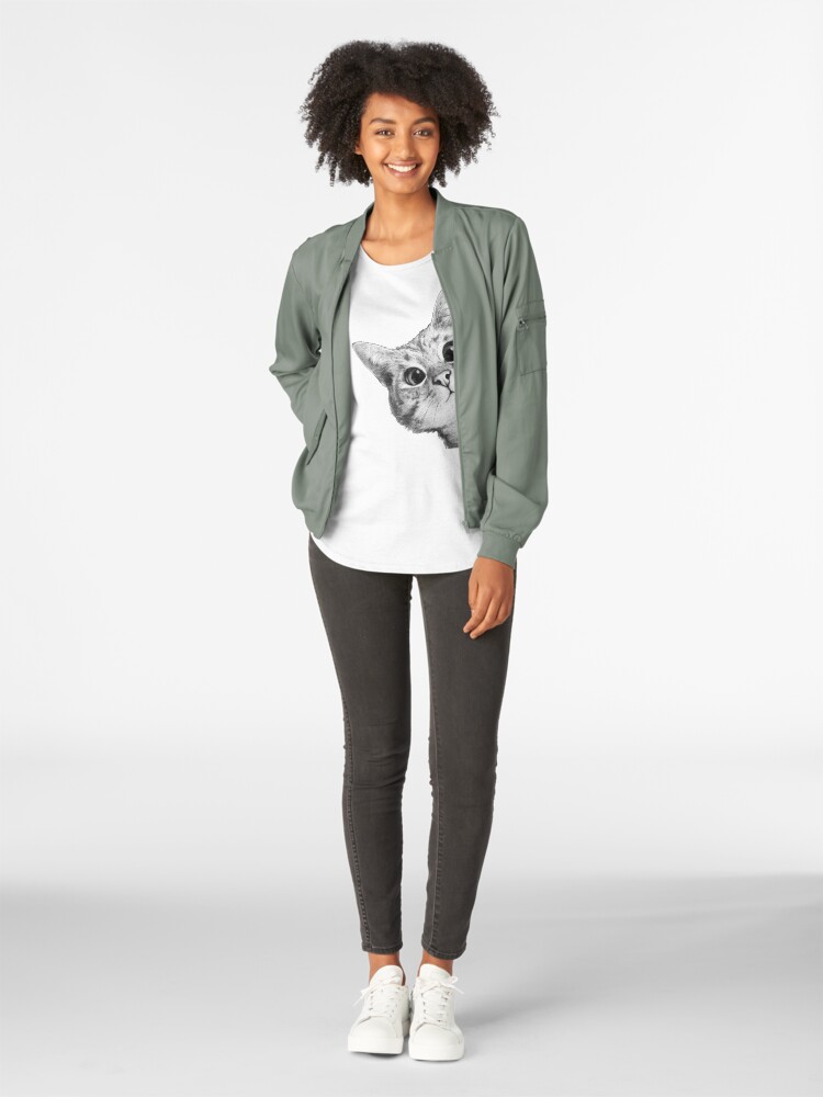 Alternate view of sneaky cat Premium Scoop T-Shirt