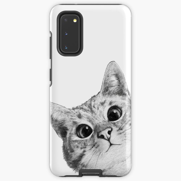 sneaky cat Samsung Galaxy Tough Case