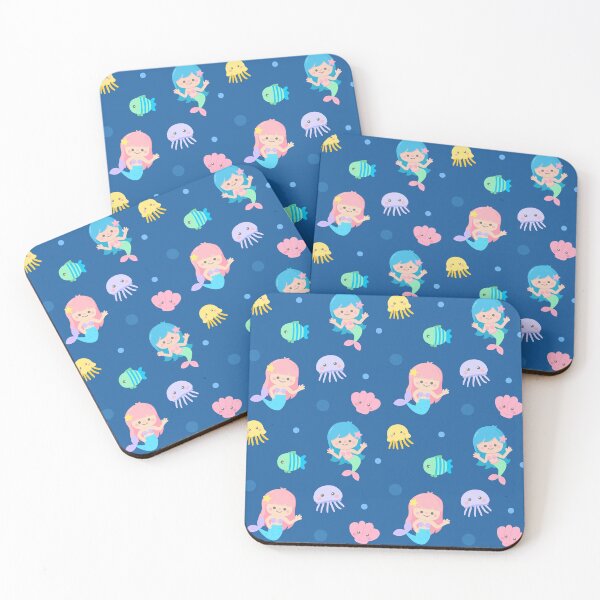 Item preview, cute kid seamless pattern sea mermaid party illustration designed and sold by nuchz.