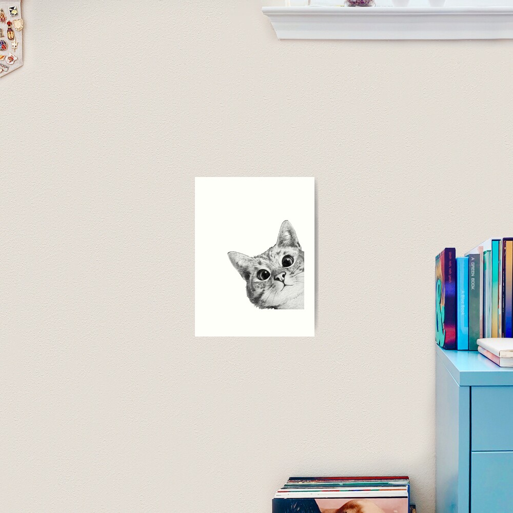 sneaky cat Art Print