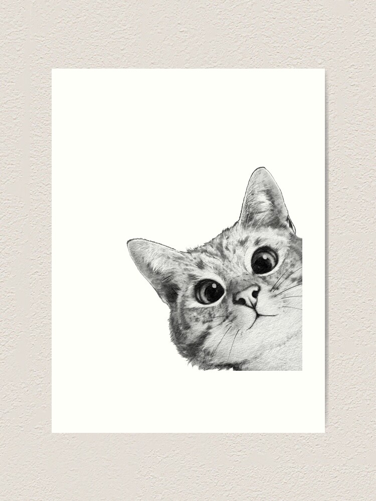 Alternate view of sneaky cat Art Print