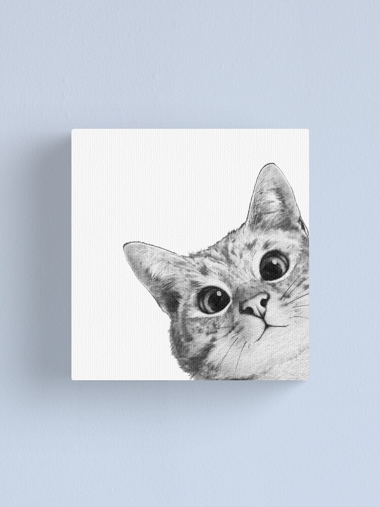 Alternate view of sneaky cat Canvas Print