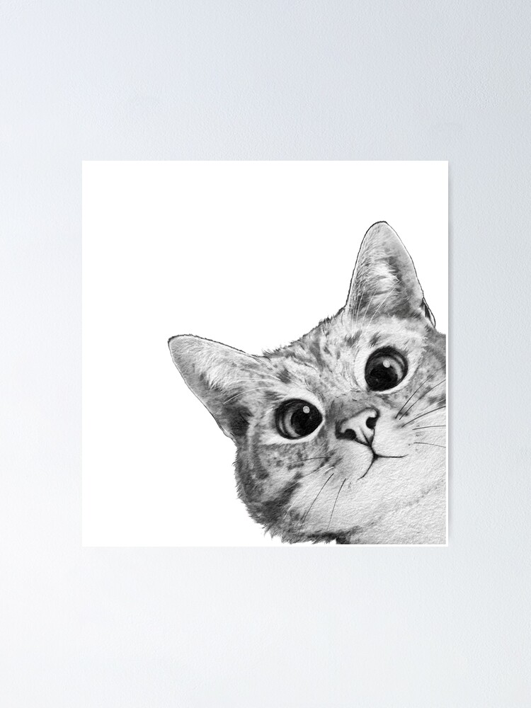 Alternate view of sneaky cat Poster