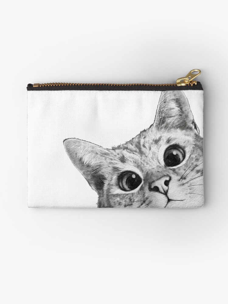 Thumbnail 1 of 4, Zipper Pouch, sneaky cat designed and sold by lauragraves.