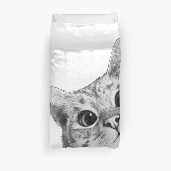sneaky cat Duvet Cover