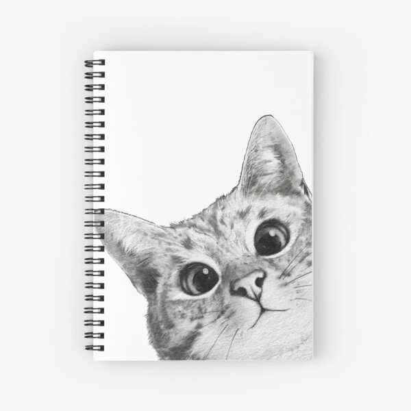 sneaky cat Spiral Notebook for Sale by lauragraves