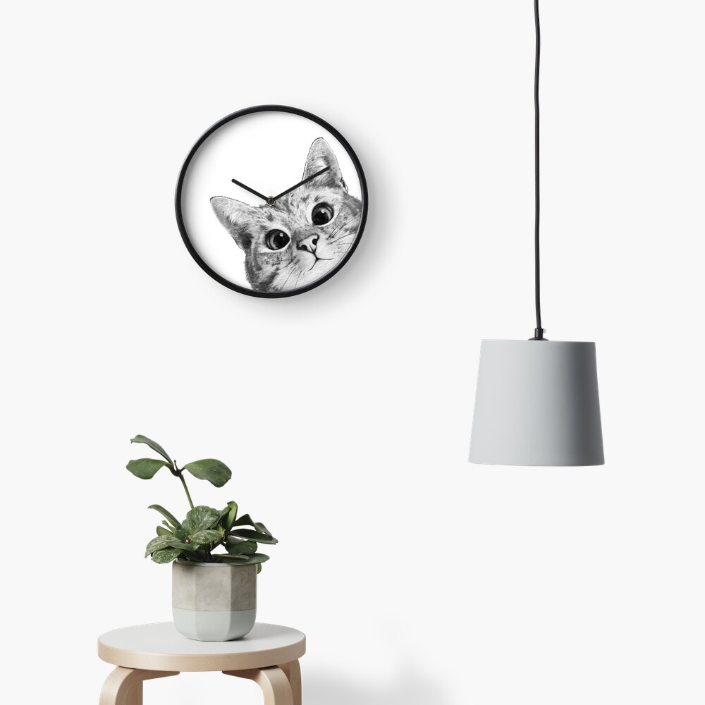 sneaky cat Clock