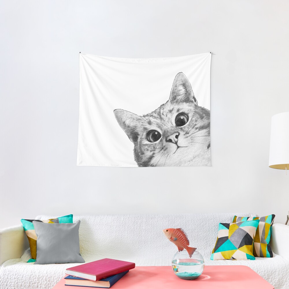 sneaky cat Tapestry