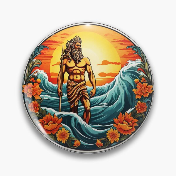 Item preview, Hawaii Waves Greek God Poseidon and Hawaii Orchids designed and sold by NautiChic.