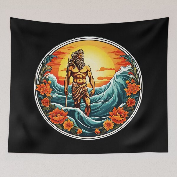 Item preview, Hawaii Waves Greek God Poseidon and Hawaii Orchids designed and sold by NautiChic.