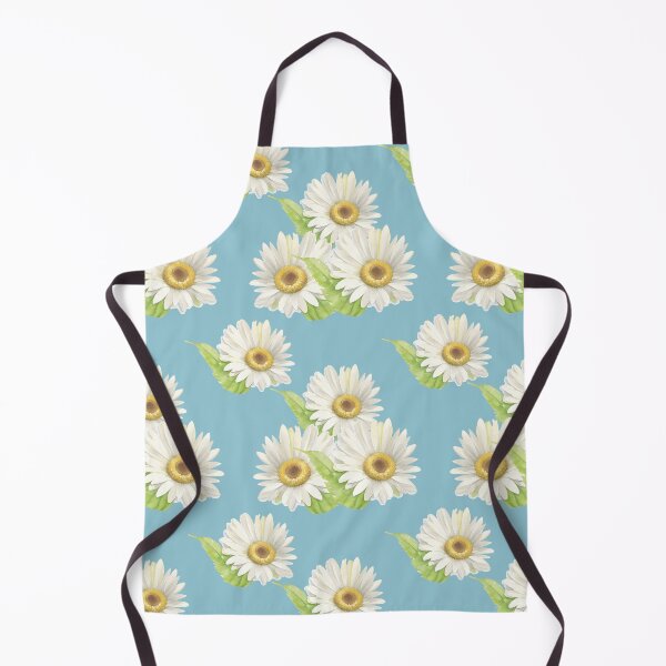 Item preview, Seamless pattern with white daisies on blue background. designed and sold by Jayjaynaenae.