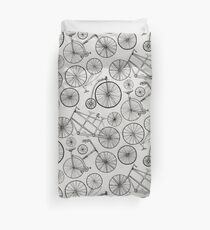 Monochrome Vintage Bicycles Duvet Cover