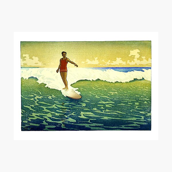 Hawaiian Surfer 1918 Photographic Print