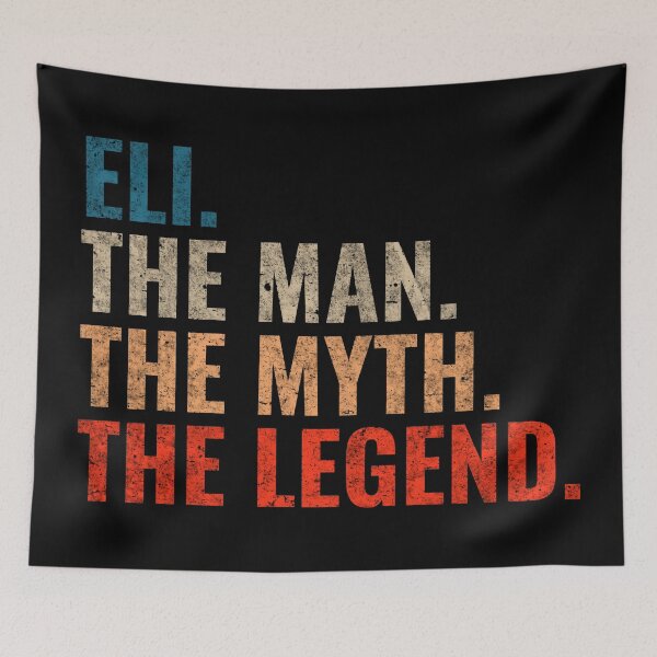 Item preview, Eli The Man The Myth The Legend Eli Name Retro 70s distress designed and sold by Teelogic.