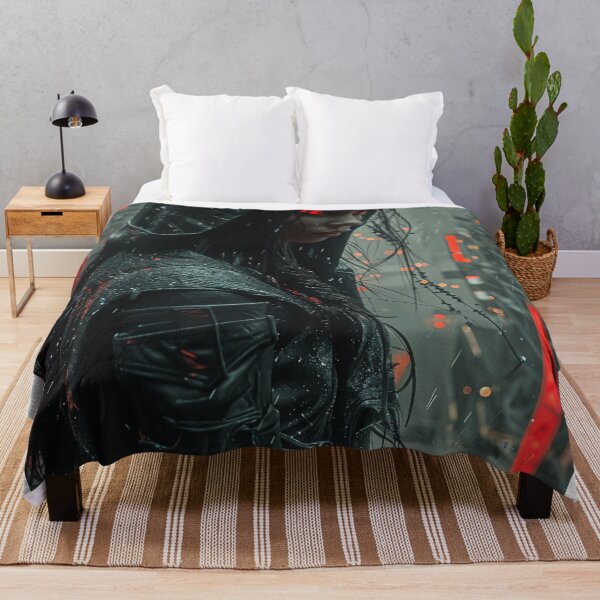 Item preview, Red Hood in the Cyberpunk Snowfall designed and sold by oanaunciuleanu.