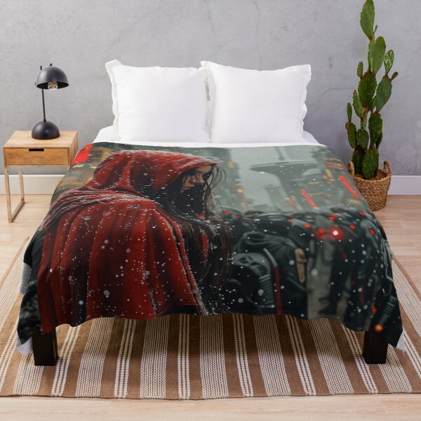 Item preview, Red Hood in the Cyberpunk Snowfall designed and sold by oanaunciuleanu.