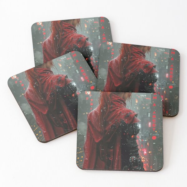 Item preview, Red Hood in the Cyberpunk Snowfall designed and sold by oanaunciuleanu.