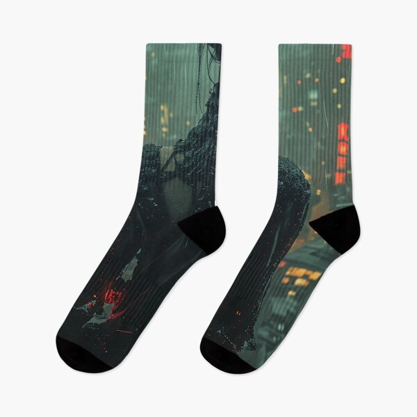 Item preview, Red Hood in the Cyberpunk Snowfall designed and sold by oanaunciuleanu.