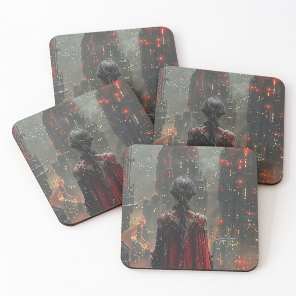 Item preview, Red Hood in the Cyberpunk Snowfall designed and sold by oanaunciuleanu.