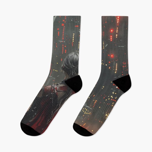 Item preview, Red Hood in the Cyberpunk Snowfall designed and sold by oanaunciuleanu.