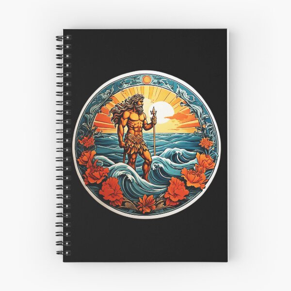 Item preview, Greek God Poseidon in Waves and Hawaii Orchids designed and sold by NautiChic.