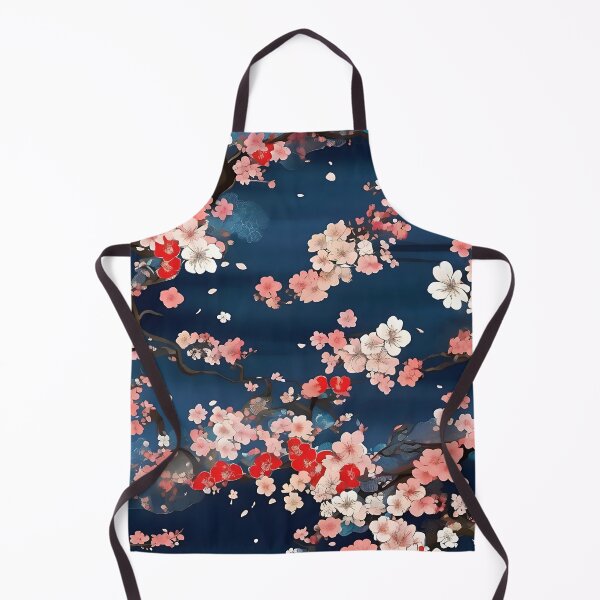Item preview, Blue & Pink Cherry Blossom Kimono Pattern designed and sold by Tamas Das.