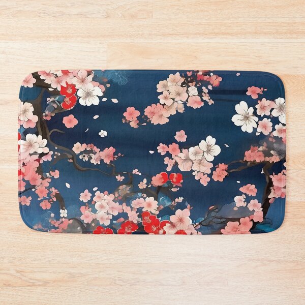 Item preview, Blue & Pink Cherry Blossom Kimono Pattern designed and sold by Tamas Das.
