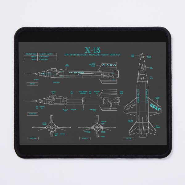 Item preview, NASA X-15. Advanced Research Airplane. North American (Turquoise Blueprint) designed and sold by BGALAXY.