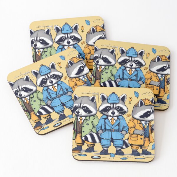 Item preview, Raccoon Detectives designed and sold by beyazart.